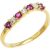 Alexandrite & CZ Wavy Stackable Ring in 9ct Gold