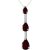 Garnet Ophelia Trio Vertical Pendant Necklace in 9ct White Gold