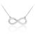 Diamond Infinity Pendant Necklace in 9ct White Gold