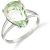 Green Amethyst Audrey Classic Signature Ring in 18ct White Gold