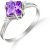 Amethyst & Diamond Leona Symmetrical Ring in Sterling Silver