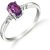 Amethyst & Diamond Elegant Allure Ring in Sterling Silver