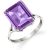 Amethyst Ebony Auroral Signature Ring in 18ct White Gold