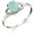 Emerald Ariel Desire Ring in 9ct White Gold