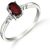 Garnet & Diamond Elegant Allure Ring in 18ct White Gold