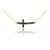 Black Diamond Sideways Move Pendant Necklace in 9ct Gold