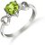 Peridot & Diamond Harmony Symmetrical Trinity Ring in 9ct White Gold