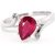 Ruby & Diamond Kathleen Flank Ring in 9ct White Gold