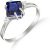 Sapphire & Diamond Leona Symmetrical Ring in Sterling Silver