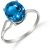 Blue Topaz Madeleine Classic Signature Ring in Sterling Silver