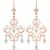 Diamond Daya Rococo Chandelier Earrings in 9ct Rose Gold