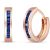 Sapphire Annalise Mosaic Huggie Earrings in 9ct Rose Gold