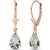 Green Amethyst Katrina Belle Drop Earrings in 9ct Rose Gold