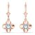 Aquamarine Lori Flower Drop Earrings in 9ct Rose Gold