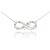 Emerald & Diamond Love Script Infinity Pendant Necklace in 9ct White Gold