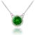 Emerald & Diamond Pendant Necklace in 9ct White Gold