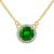 Emerald & Diamond Pendant Necklace in 9ct Gold