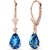 Blue Topaz Katrina Belle Drop Earrings in 9ct Rose Gold