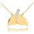 Diamond Decorated Whale Tail Pendant Necklace in 9ct Gold, Massive