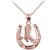 Wild West Horseshoe Pendant Necklace in 9ct Rose Gold