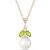 Pearl & Peridot Claudia Petal Drop Pendant Necklace in 9ct Rose Gold