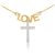 Diamond Love Pass Pendant Necklace in 9ct Two-Tone Gold