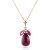 Ruby Claudia Petal Drop Pendant Necklace in 9ct Rose Gold