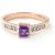 Amethyst & Diamond Luciana Embellished Antique Ring in 9ct Rose Gold