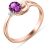 Amethyst & Diamond Carina Abstract Ring in 9ct Rose Gold