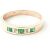 Emerald & White Topaz Annalise Classic Mosaic Ring in 18ct Rose Gold