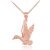 Flying Duck Pendant Necklace in 9ct Rose Gold