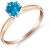 Blue Topaz Raya Crown Ring in 9ct Rose Gold