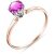 Pink Topaz Raya Crown Ring in 18ct Rose Gold