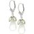 Peridot & White Topaz Claudia Petal Drop Earrings in 9ct White Gold