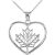 Maple Leaf Open Center Pendant Necklace in Sterling Silver