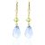 Blue Topaz & Peridot Ada Dimensional Drop Earrings in 9ct Gold