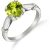 Peridot Anoushka Solitaire Ring in Sterling Silver