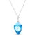 Blue Topaz Savannah Drop Pendant Necklace in 9ct White Gold