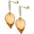 Citrine & Diamond Avery Dimensional Stud Drop Earrings in 9ct Rose Gold