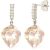 White Topaz & Diamond Avery Dimensional Stud Drop Earrings in 9ct White Gold