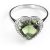 Green Amethyst & Diamond Melody Signature Halo Ring in 18ct White Gold