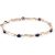 Sapphire & Diamond Bryony Wave Tennis Bracelet in 9ct Rose Gold