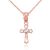 Middle Pass Pendant Necklace in 9ct Two-Tone Rose Gold, Small