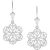 Intricate Floral Drop Earrings in Sterling Silver