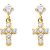 CZ Stud Pass Earrings in 9ct Gold