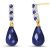 Sapphire & Diamond Avery Embellished Stud Drop Earrings in 9ct Gold