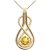 Citrine Infinity Rope Gemstone Pendant Necklace in 9ct Gold