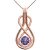 Alexandrite Infinity Rope Gemstone Pendant Necklace in 9ct Rose Gold