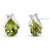 Peridot & Diamond Bethany Encased Stud Earrings in 9ct White Gold