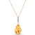 Citrine & Diamond Avery Embellished Drop Pendant Necklace in 9ct Rose Gold